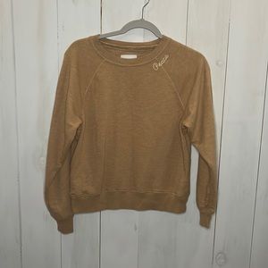 Yellow/ orange American eagle “peace” crewneck sweatshirt